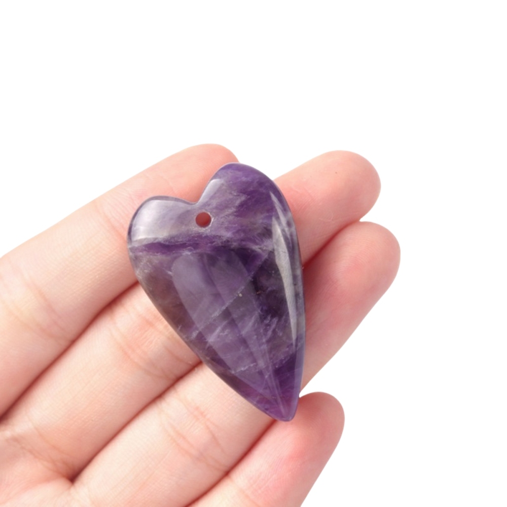 Love Heart Gemstone Pendant for Making Jewelry 20x40MM