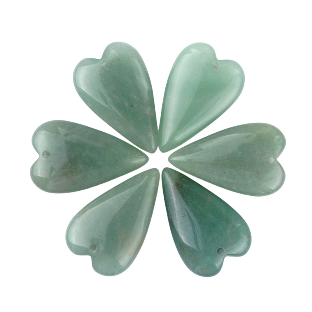 Love Heart Gemstone Pendant for Making Jewelry 20x40MM