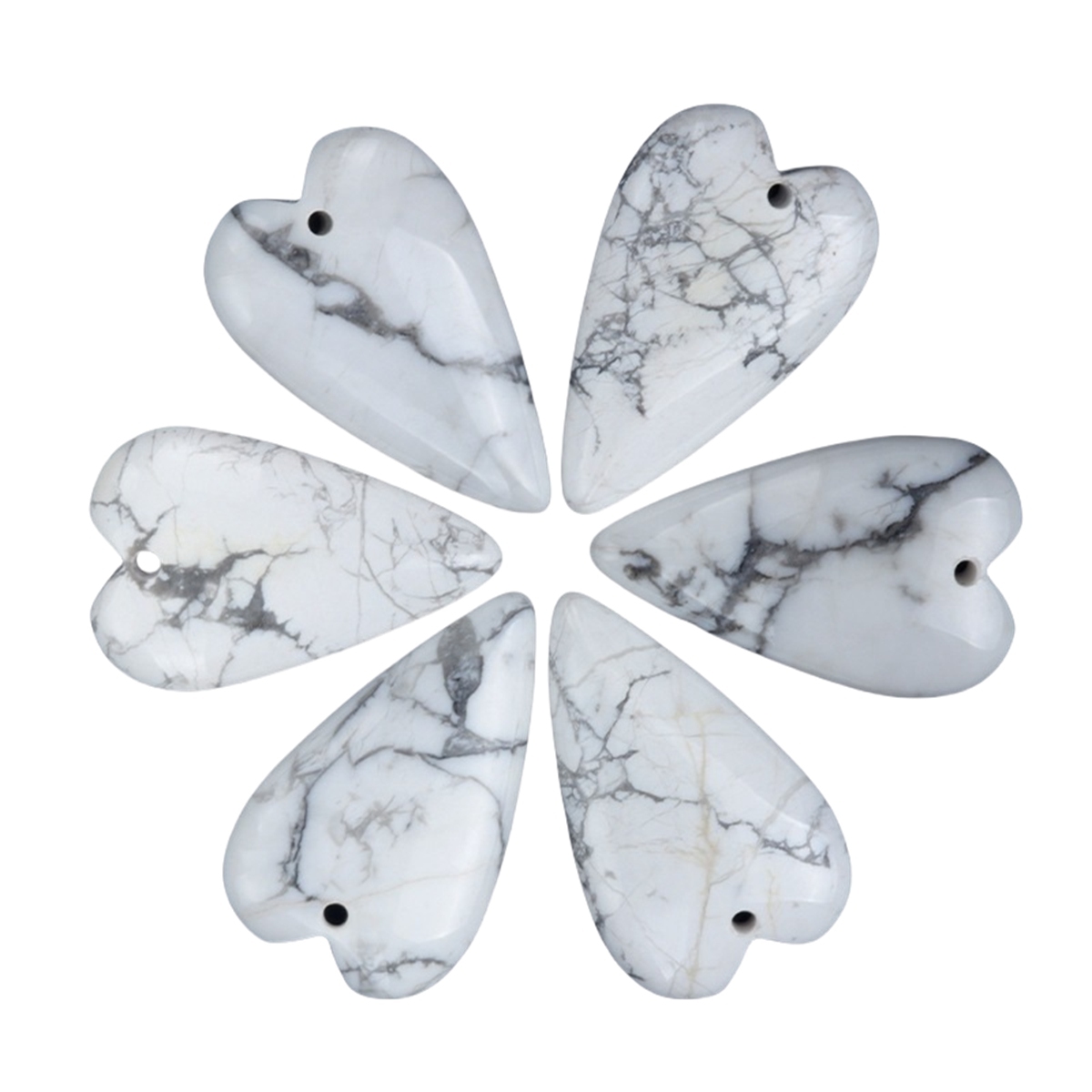 Love Heart Gemstone Pendant for Making Jewelry 20x40MM