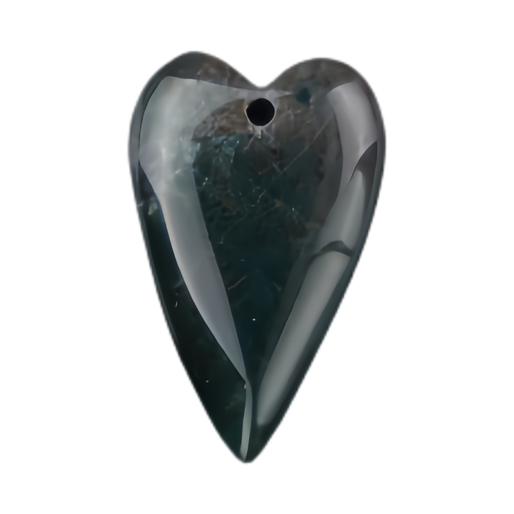 Amethyst Love Heart Gemstone Pendant for Making Jewelry 20x40MM