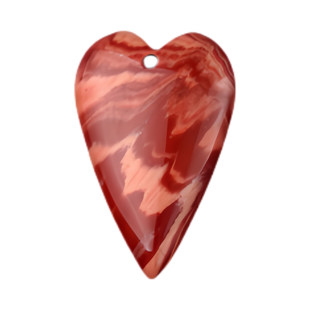 Love Heart Gemstone Pendant for Making Jewelry 20x40MM