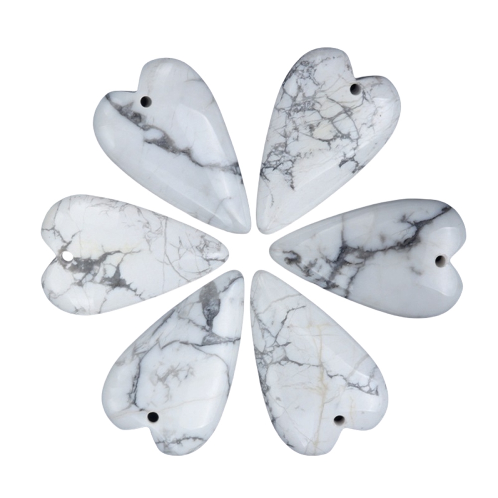 Amethyst Love Heart Gemstone Pendant for Making Jewelry 20x40MM