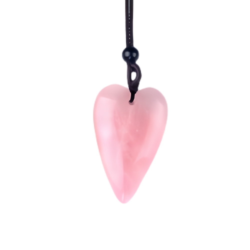 Women Gemstone Heart Pendant Necklace  Adjustable Rope Chain Healing Chakra Crystal Choker Jewelry