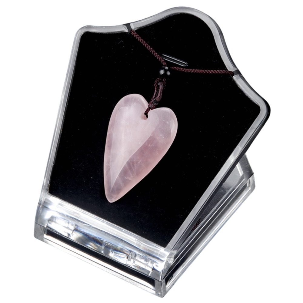 Women Gemstone Heart Pendant Necklace  Adjustable Rope Chain Healing Chakra Crystal Choker Jewelry