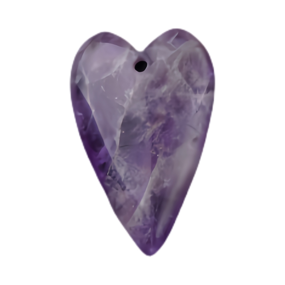Women Gemstone Heart Pendant Necklace  Adjustable Rope Chain Healing Chakra Crystal Choker Jewelry