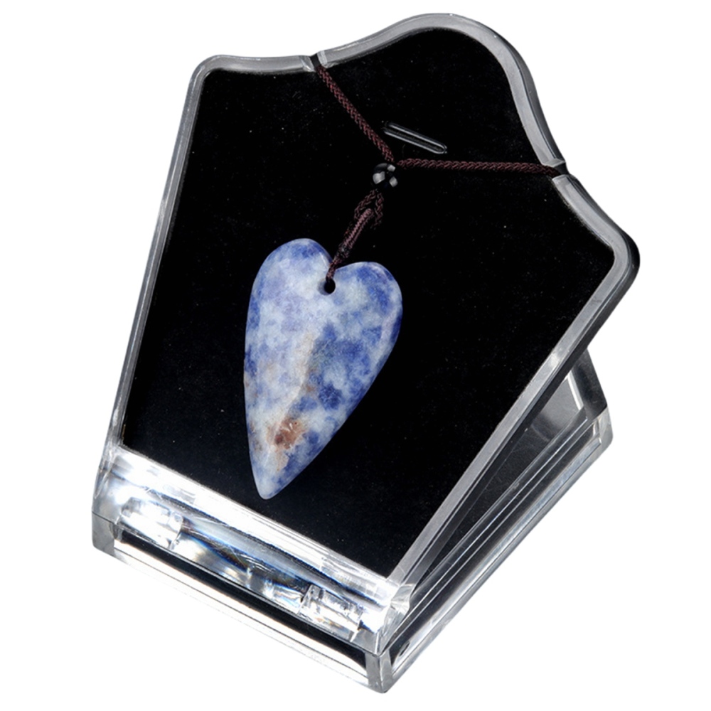 Women Heart Pendant Necklace  Adjustable Rope Chain Healing Chakra Crystal Choker Jewelry
