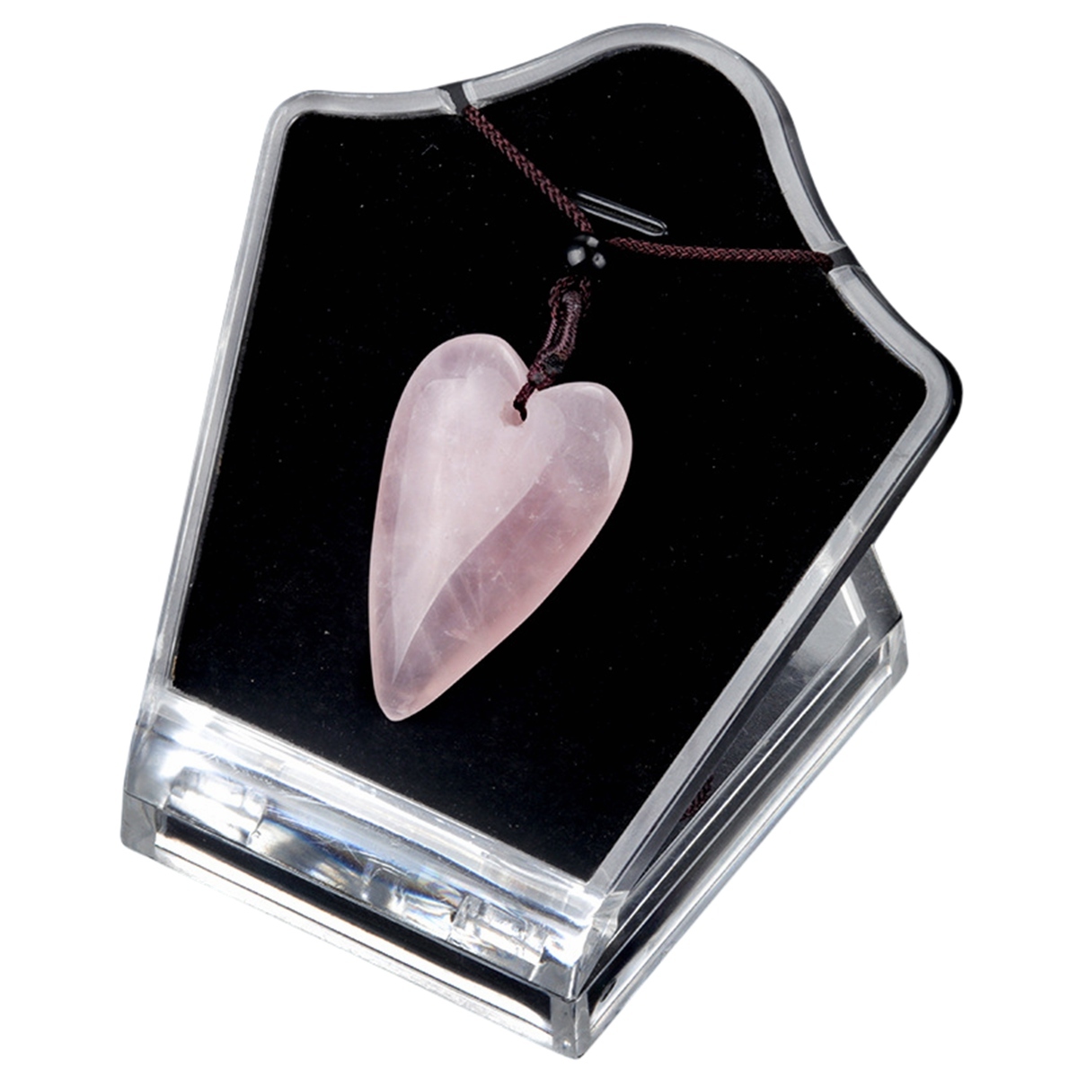 Women Gemstone Heart Pendant Necklace  Adjustable Rope Chain Healing Chakra Crystal Choker Jewelry