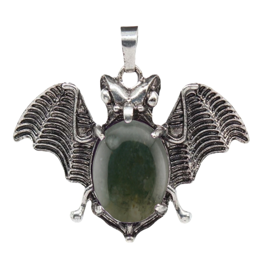 Gemstone 13X18mm Cabs Antique Silver Alloy Antique Silver Alloy Bat Pendant for DIY Making Jewelry