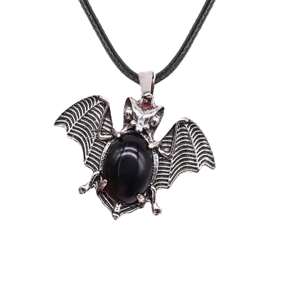 Gemstone 13X18mm Cabs Antique Silver Alloy Antique Silver Alloy Bat Pendant for DIY Making Jewelry