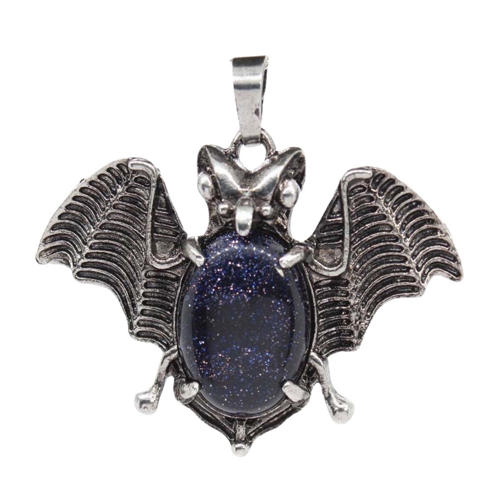 Gemstone 13X18mm Cabs Antique Silver Alloy Antique Silver Alloy Bat Pendant for DIY Making Jewelry