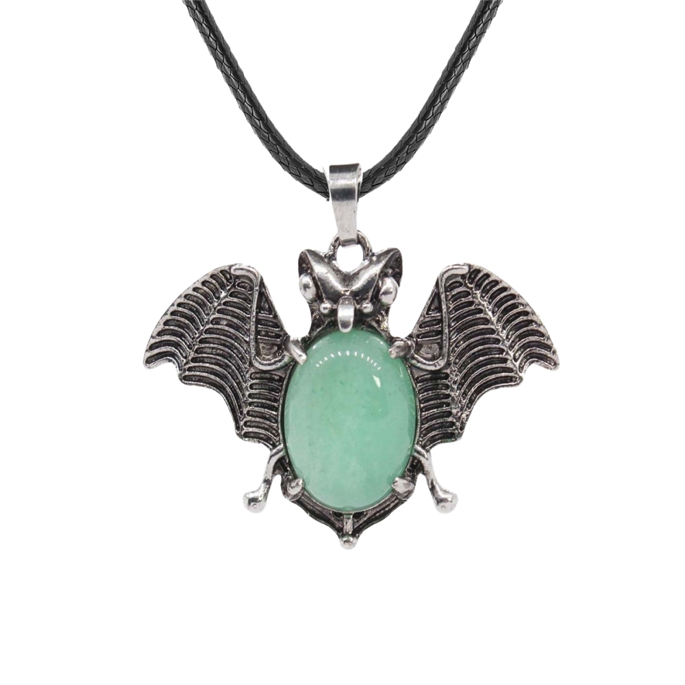 Gemstone 13X18mm Cabs Antique Silver Alloy Antique Silver Alloy Bat Pendant for DIY Making Jewelry