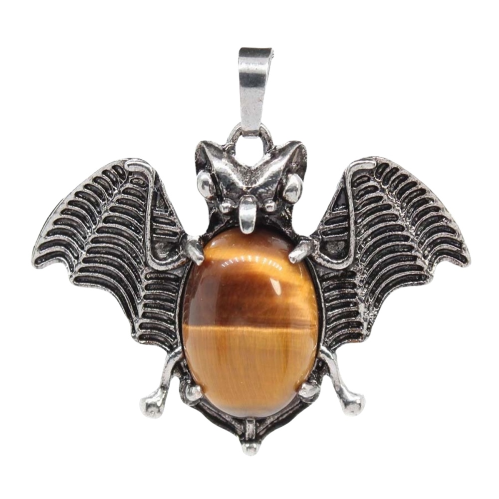 Gemstone 13X18mm Cabs Antique Silver Alloy Antique Silver Alloy Bat Pendant for DIY Making Jewelry