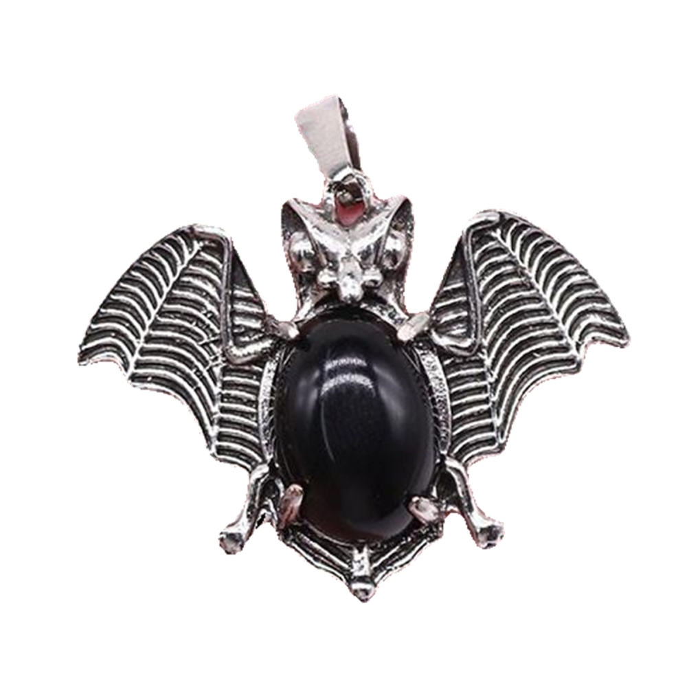Gemstone 13X18mm Cabs Antique Silver Alloy Antique Silver Alloy Bat Pendant for DIY Making Jewelry