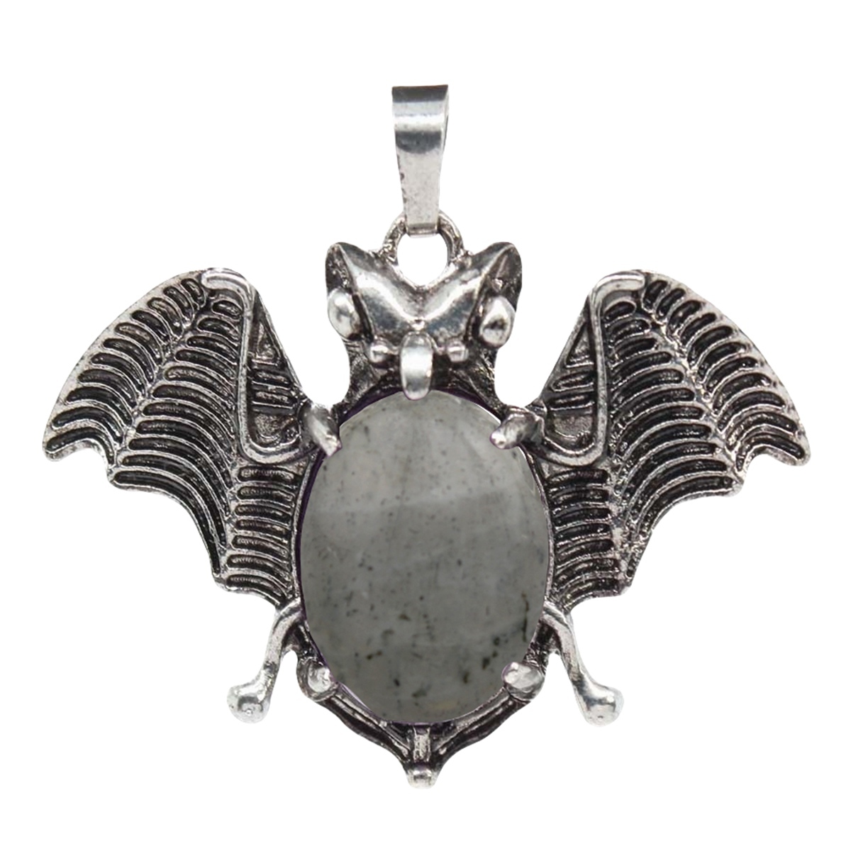 Gemstone 13X18mm Cabs Antique Silver Alloy Antique Silver Alloy Bat Pendant for DIY Making Jewelry