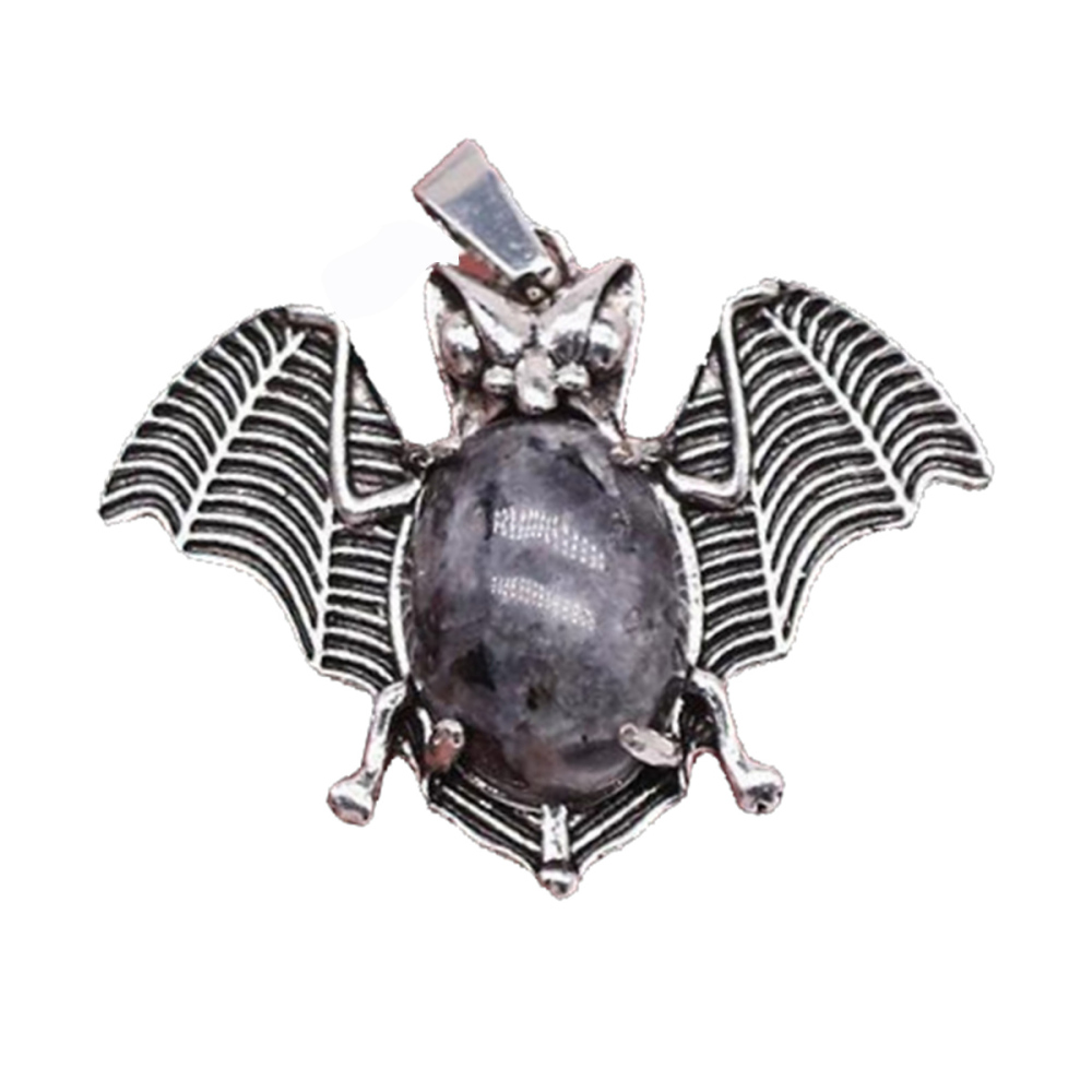 Gemstone 13X18mm Cabs Antique Silver Alloy Antique Silver Alloy Bat Pendant for DIY Making Jewelry