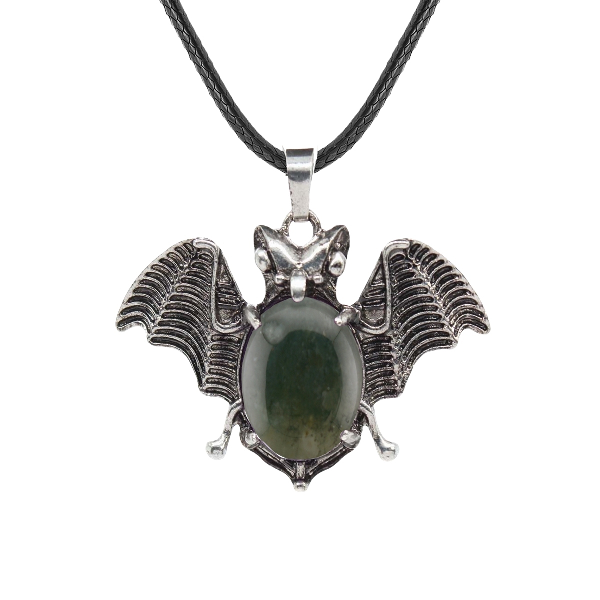Gemstone 13X18mm Cabs Antique Silver Alloy Antique Silver Alloy Bat Pendant for DIY Making Jewelry
