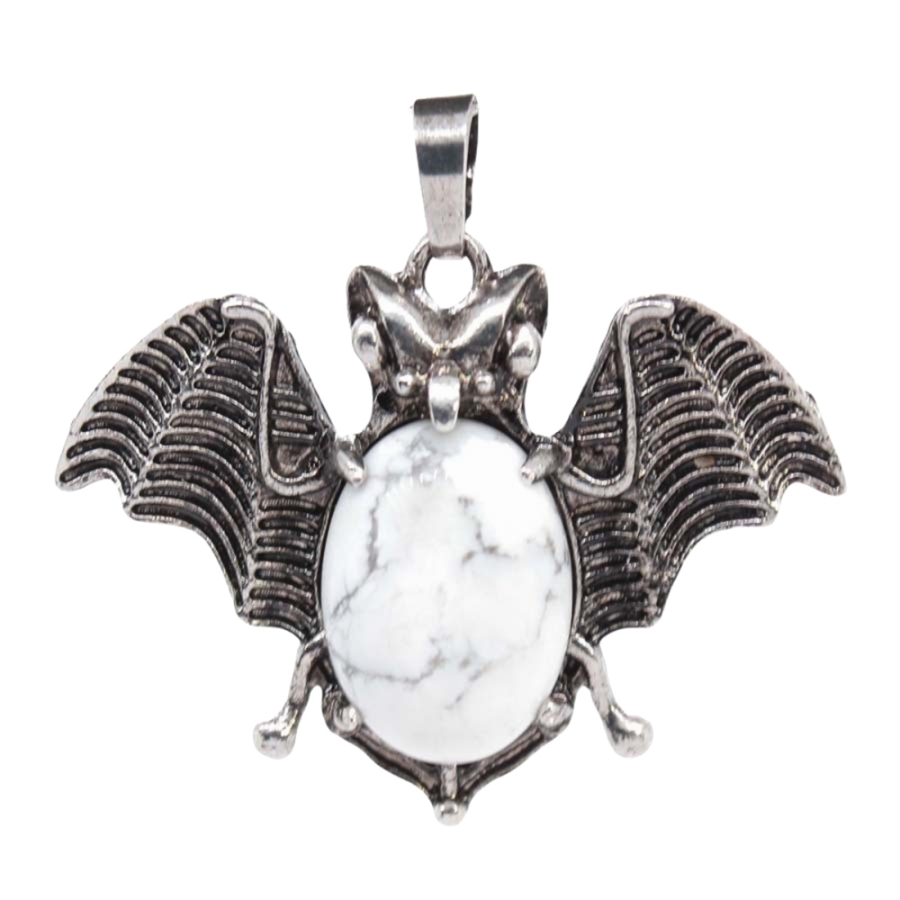 Gemstone 13X18mm Cabs Antique Silver Alloy Antique Silver Alloy Bat Pendant for DIY Making Jewelry