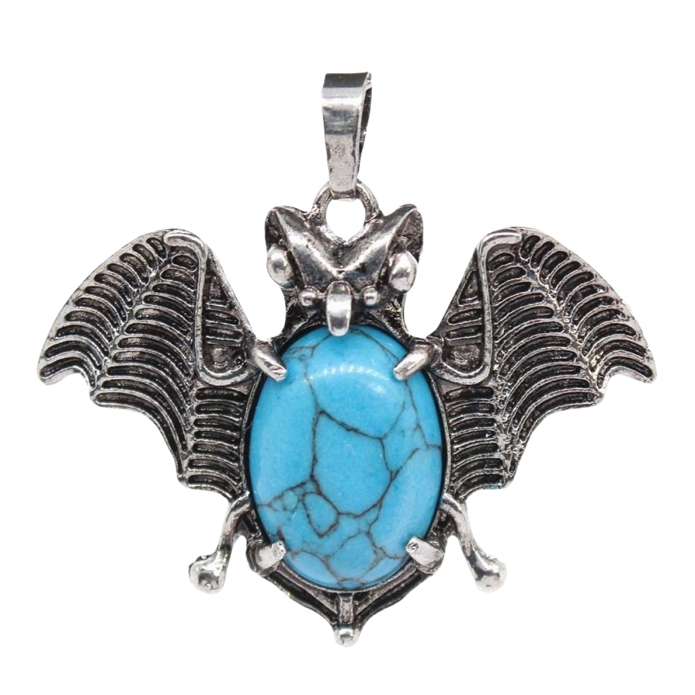 Gemstone 13X18mm Cabs Antique Silver Alloy Antique Silver Alloy Bat Pendant for DIY Making Jewelry
