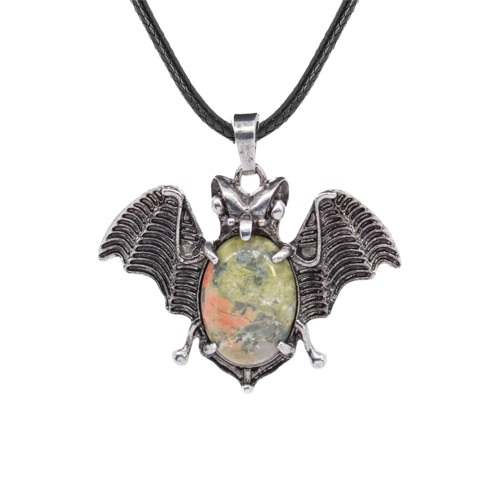 Gemstone 13X18mm Cabs Antique Silver Alloy Antique Silver Alloy Bat Pendant for DIY Making Jewelry