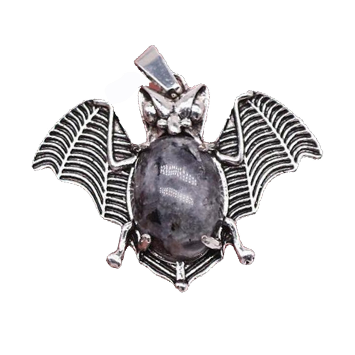 Gemstone 13X18mm Cabs Antique Silver Alloy Antique Silver Alloy Bat Pendant for DIY Making Jewelry