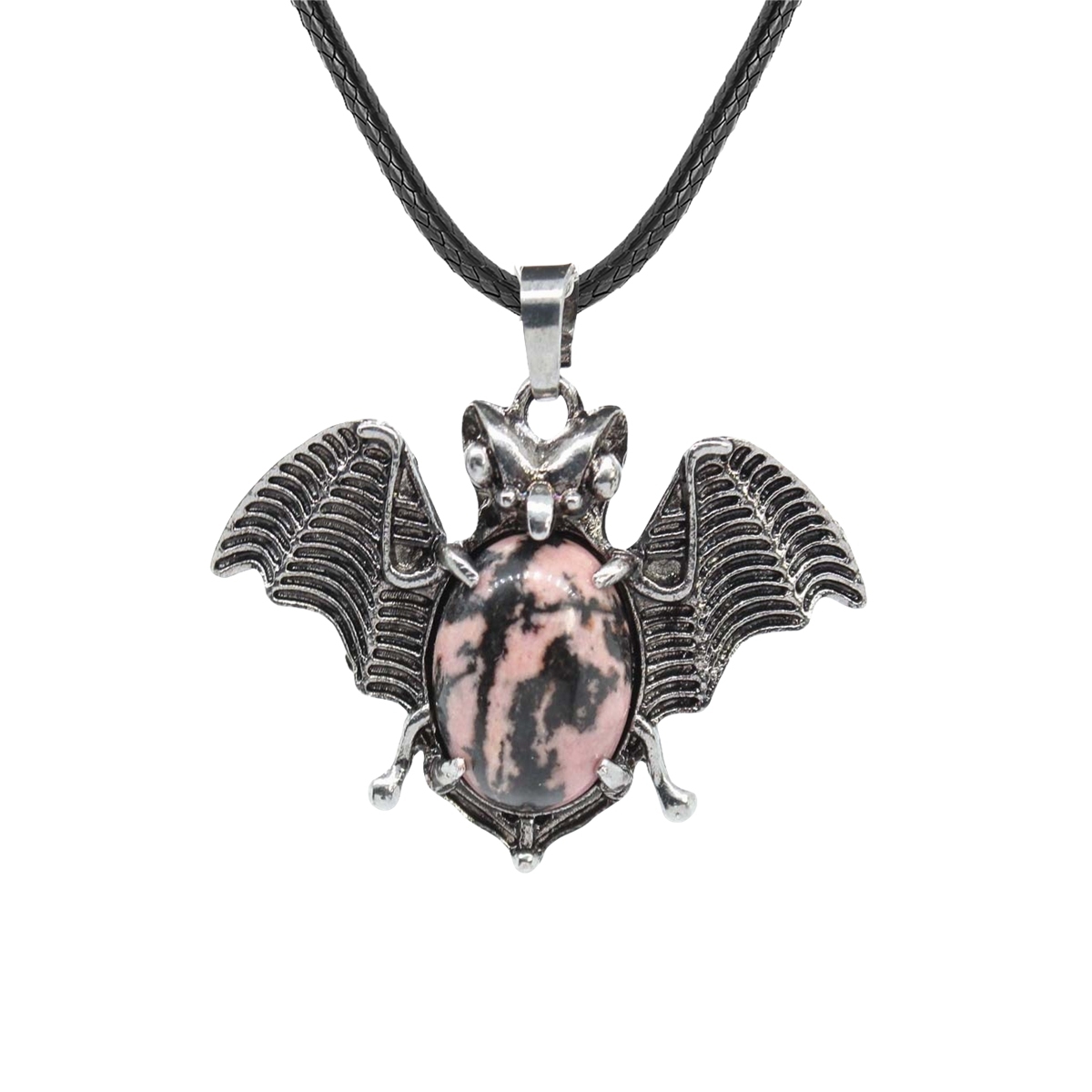 Gemstone 13X18mm Cabs Antique Silver Alloy Antique Silver Alloy Bat Pendant for DIY Making Jewelry