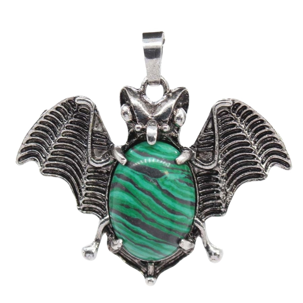 Gemstone 13X18mm Cabs Antique Silver Alloy Antique Silver Alloy Bat Pendant for DIY Making Jewelry