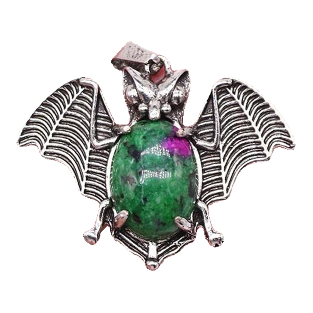 Gemstone 13X18mm Cabs Antique Silver Alloy Antique Silver Alloy Bat Pendant for DIY Making Jewelry