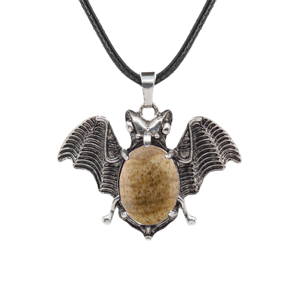 Gemstone 13X18mm Cabs Antique Silver Alloy Antique Silver Alloy Bat Pendant for DIY Making Jewelry