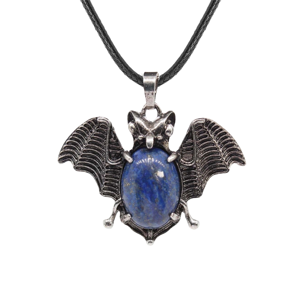 Gemstone 13X18mm Cabs Antique Silver Alloy Antique Silver Alloy Bat Pendant for DIY Making Jewelry