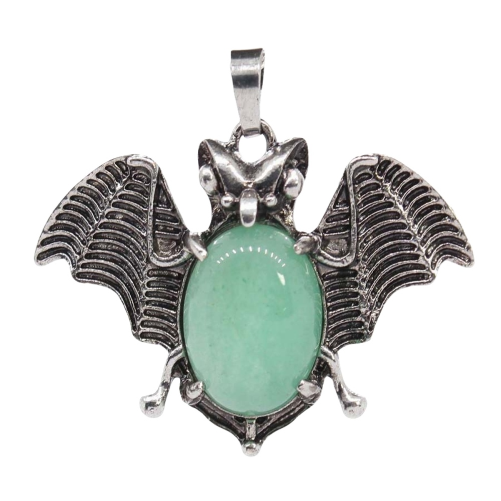 Gemstone 13X18mm Cabs Antique Silver Alloy Antique Silver Alloy Bat Pendant for DIY Making Jewelry