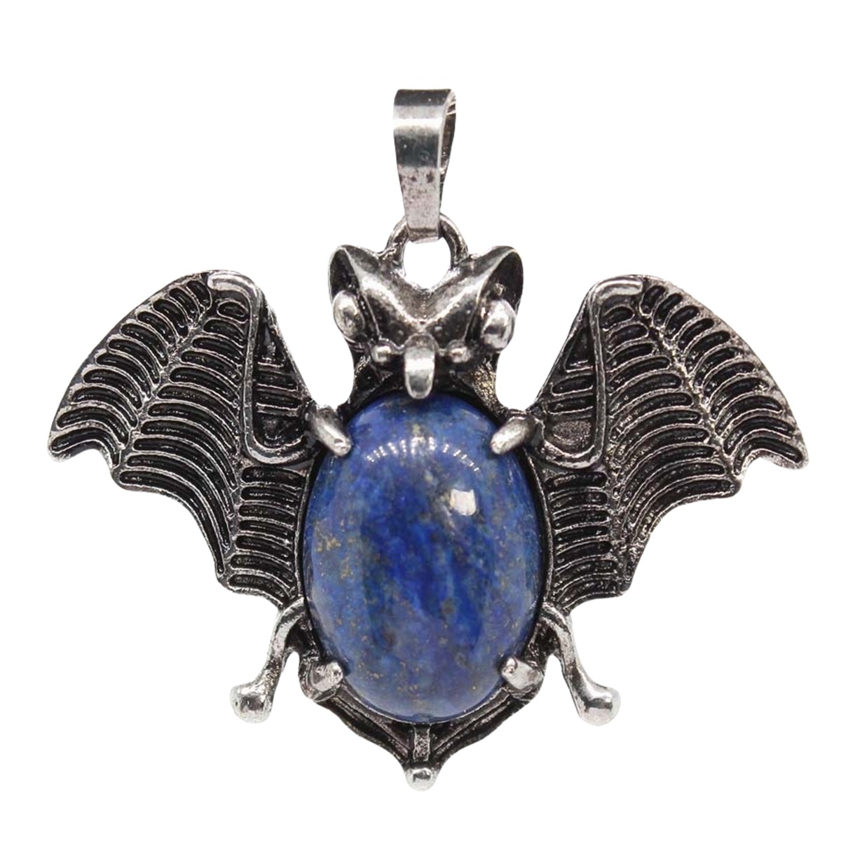 Gemstone 13X18mm Cabs Antique Silver Alloy Antique Silver Alloy Bat Pendant for DIY Making Jewelry