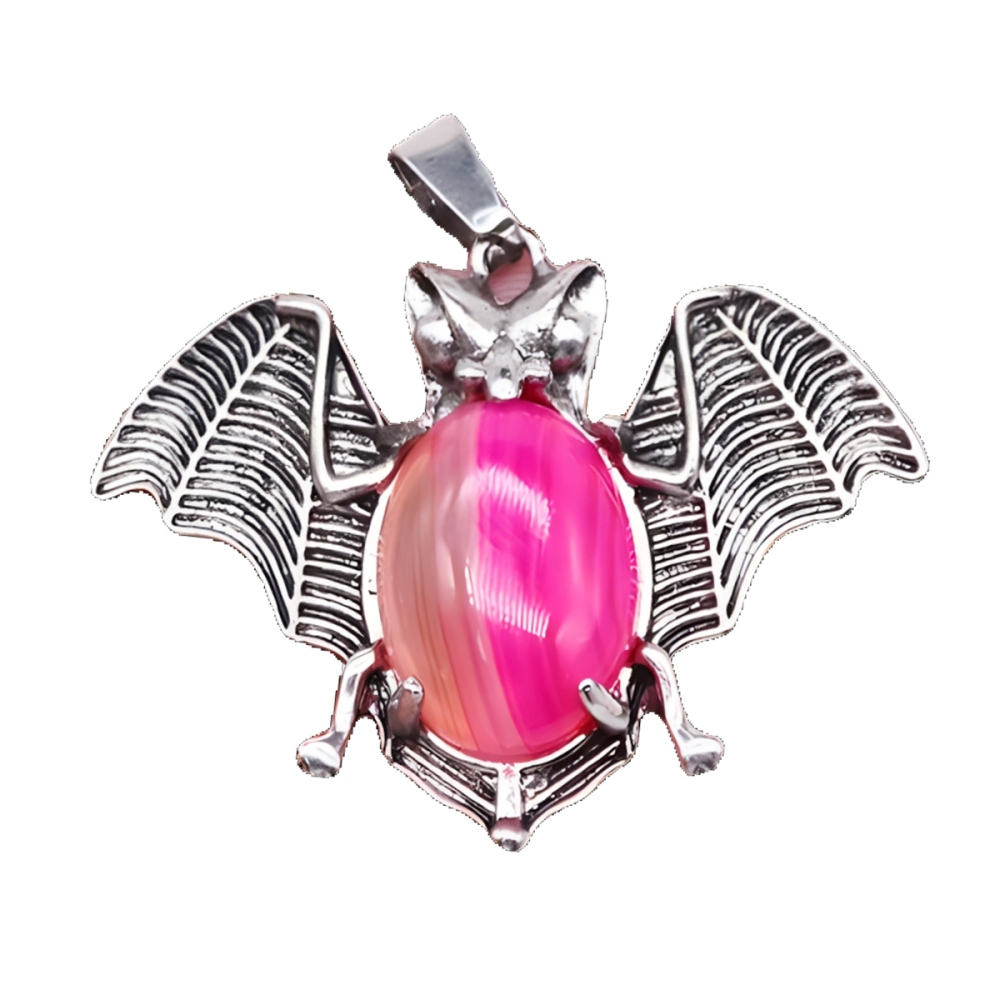 Gemstone 13X18mm Cabs Antique Silver Alloy Antique Silver Alloy Bat Pendant for DIY Making Jewelry