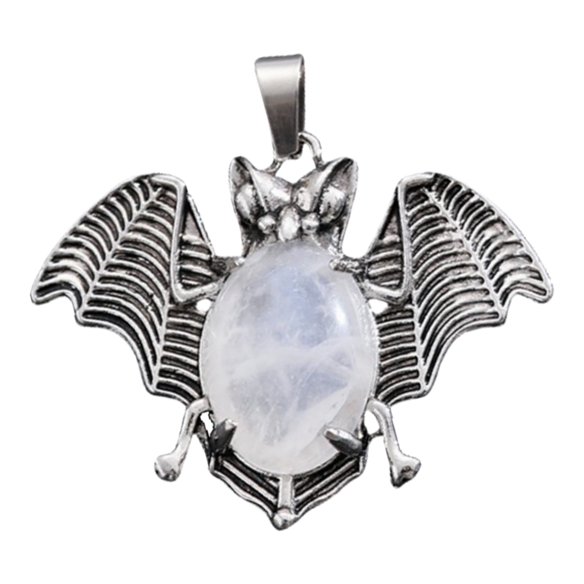 Gemstone 13X18mm Cabs Antique Silver Alloy Antique Silver Alloy Bat Pendant for DIY Making Jewelry