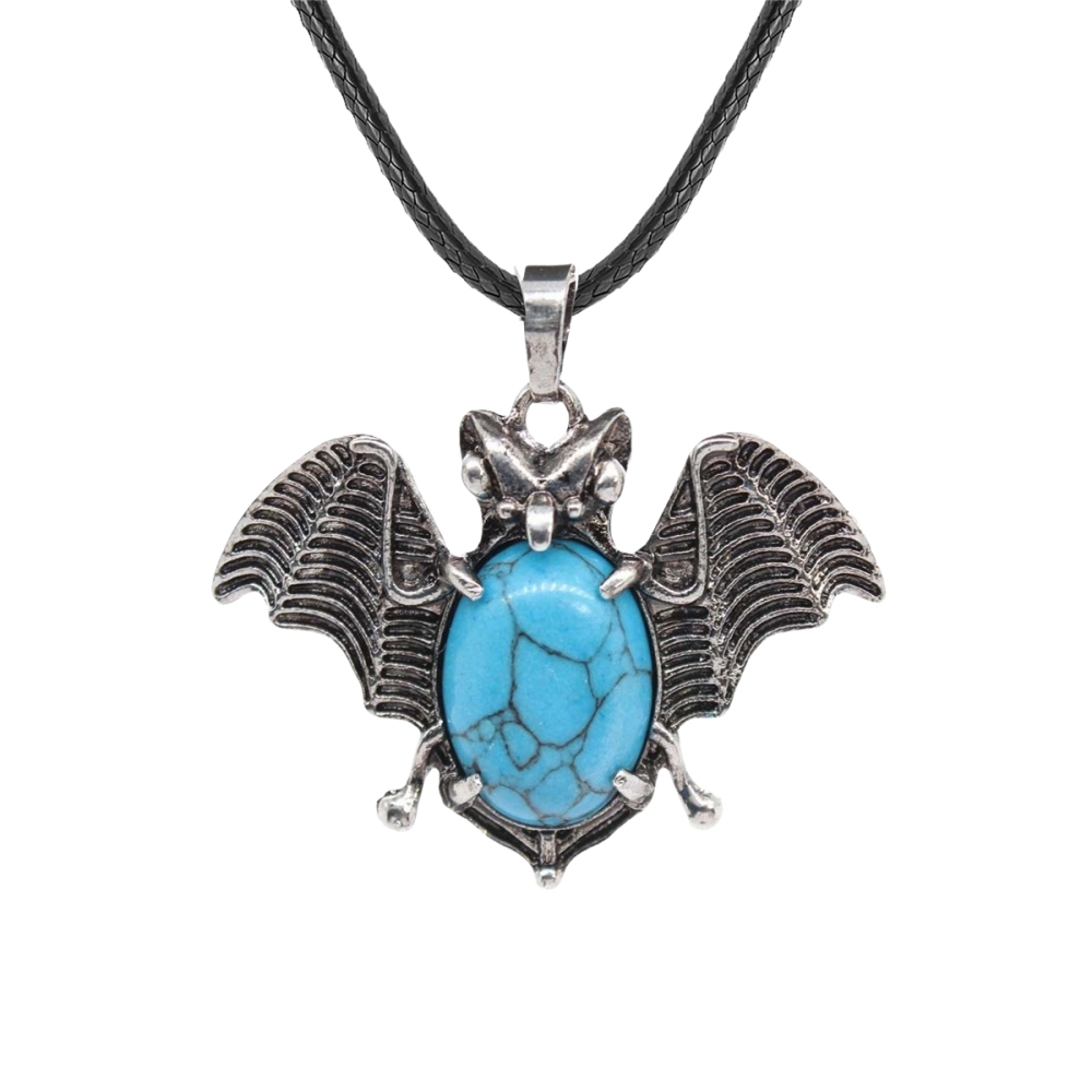 Gemstone 13X18mm Cabs Antique Silver Alloy Antique Silver Alloy Bat Pendant for DIY Making Jewelry