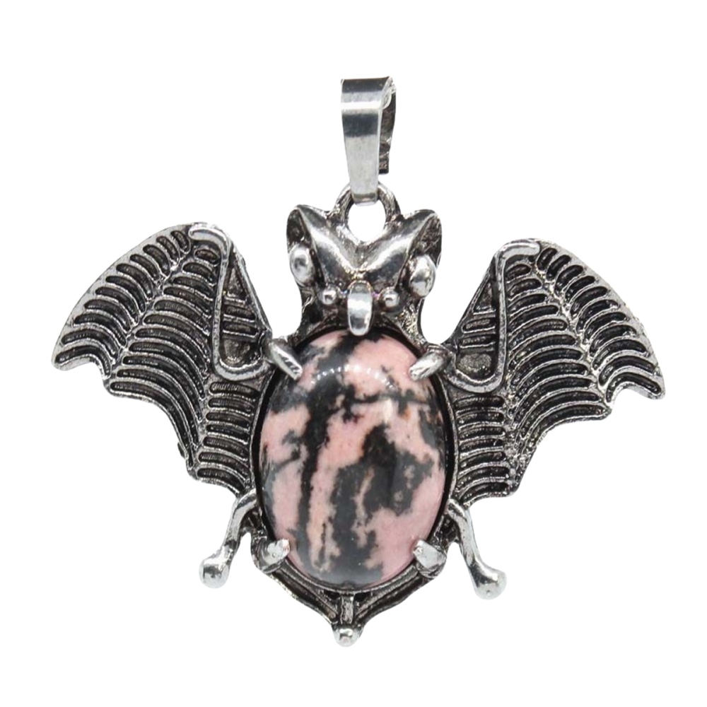 Gemstone 13X18mm Cabs Antique Silver Alloy Antique Silver Alloy Bat Pendant for DIY Making Jewelry