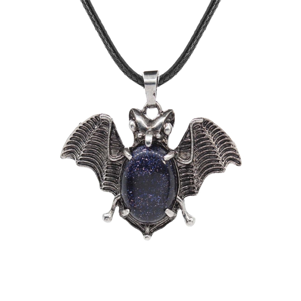 Gemstone 13X18mm Cabs Antique Silver Alloy Antique Silver Alloy Bat Pendant for DIY Making Jewelry