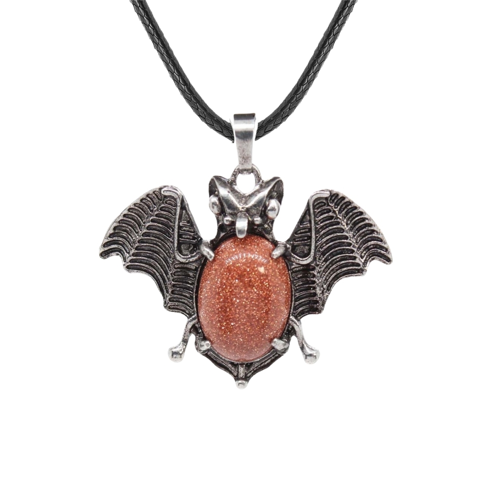 Gemstone 13X18mm Cabs Antique Silver Alloy Antique Silver Alloy Bat Pendant for DIY Making Jewelry