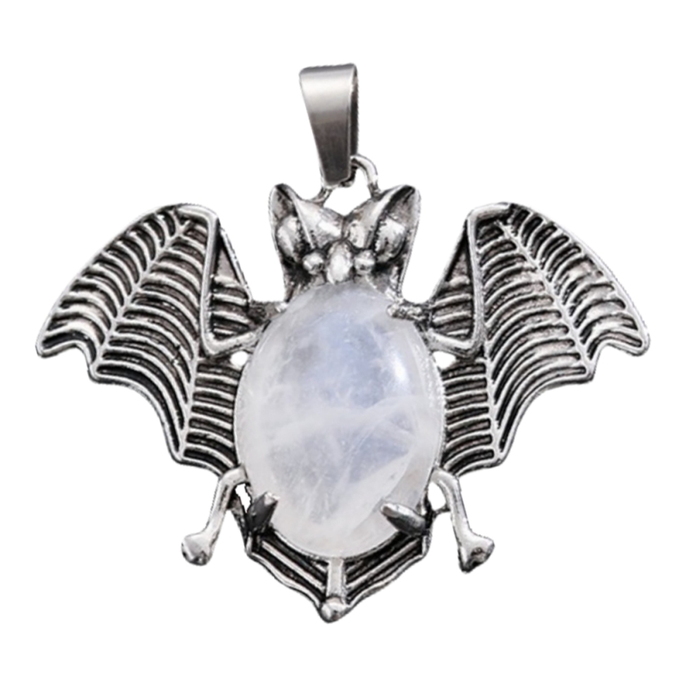 Gemstone 13X18mm Cabs Antique Silver Alloy Antique Silver Alloy Bat Pendant for DIY Making Jewelry