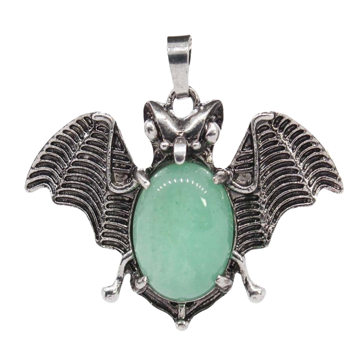 Gemstone 13X18mm Cabs Antique Silver Alloy Antique Silver Alloy Bat Pendant for DIY Making Jewelry