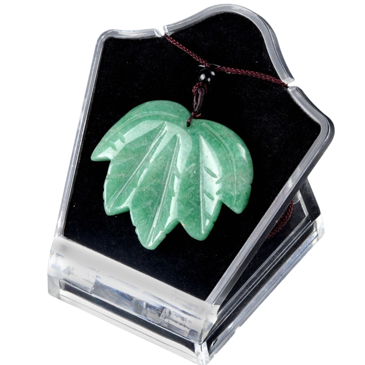 Gemstone (43x50mm) Maple Leaf Pendant for Making Jewelry Handmade Craved