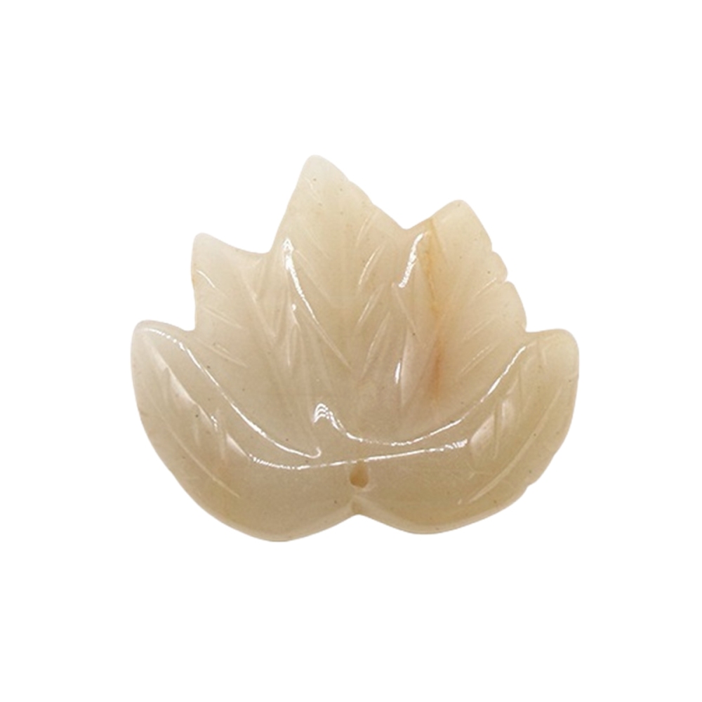 Gemstone (43x50mm) Maple Leaf Pendant for Making Jewelry Handmade Craved