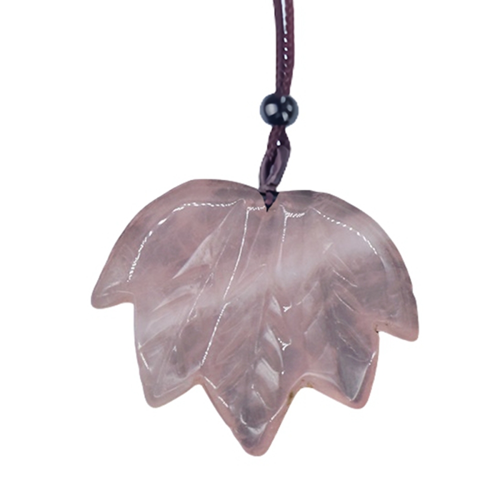 Gemstone (43x50mm) Maple Leaf Pendant for Making Jewelry Handmade Craved