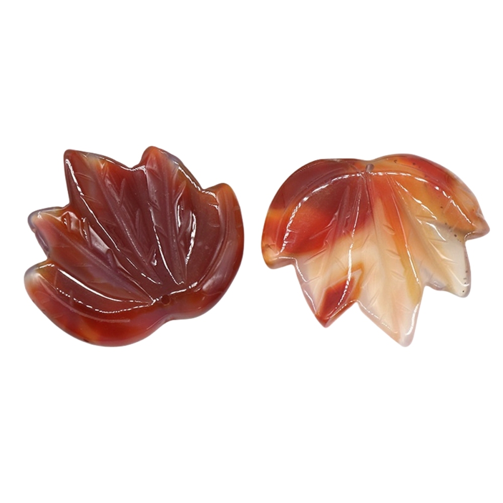 Gemstone (43x50mm) Maple Leaf Pendant for Making Jewelry Handmade Craved