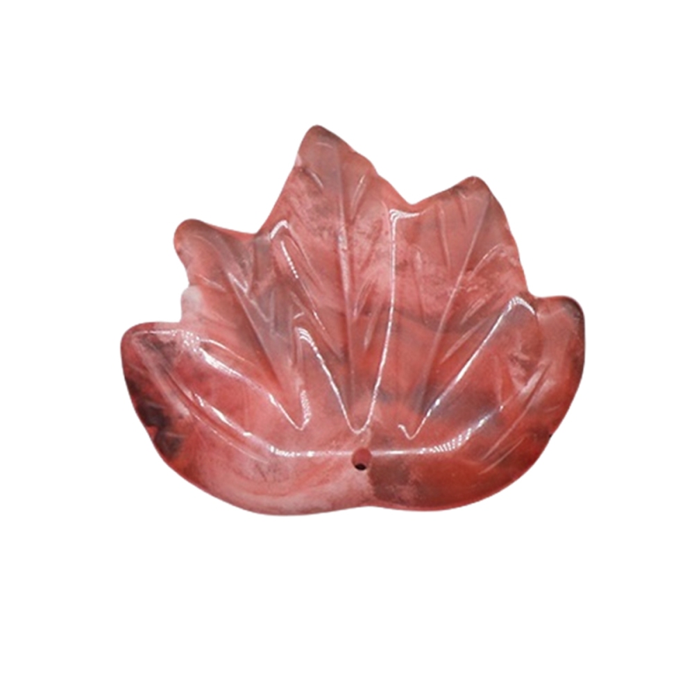 Gemstone (43x50mm) Maple Leaf Pendant for Making Jewelry Handmade Craved