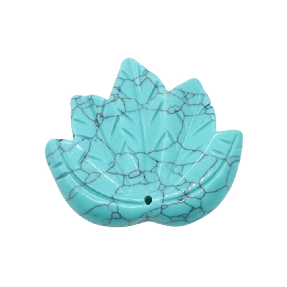 Gemstone (43x50mm) Maple Leaf Pendant for Making Jewelry Handmade Craved