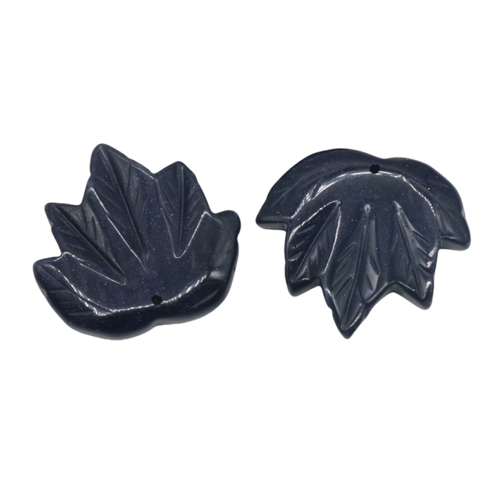 Gemstone (43x50mm) Maple Leaf Pendant for Making Jewelry Handmade Craved