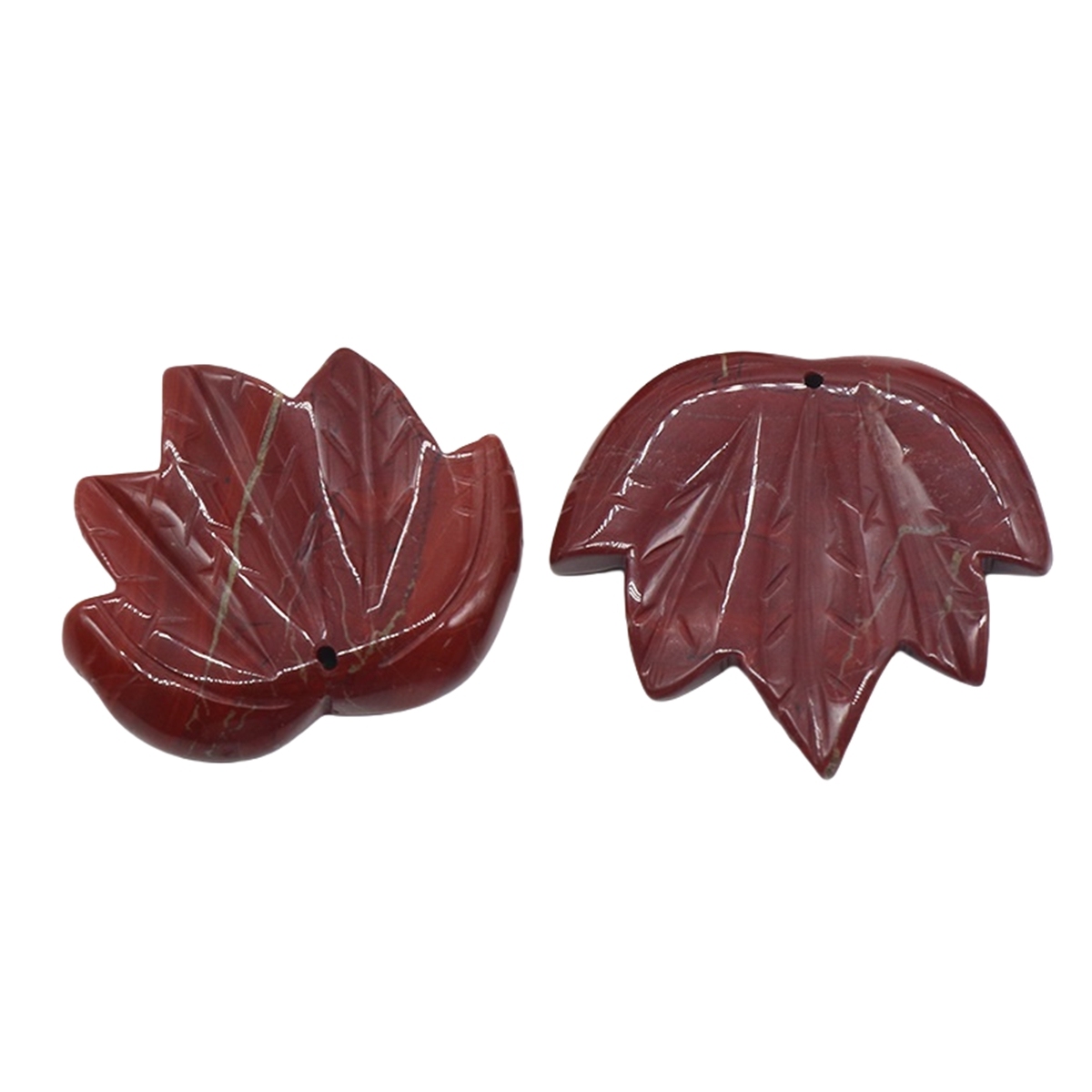 Gemstone (43x50mm) Maple Leaf Pendant for Making Jewelry Handmade Craved