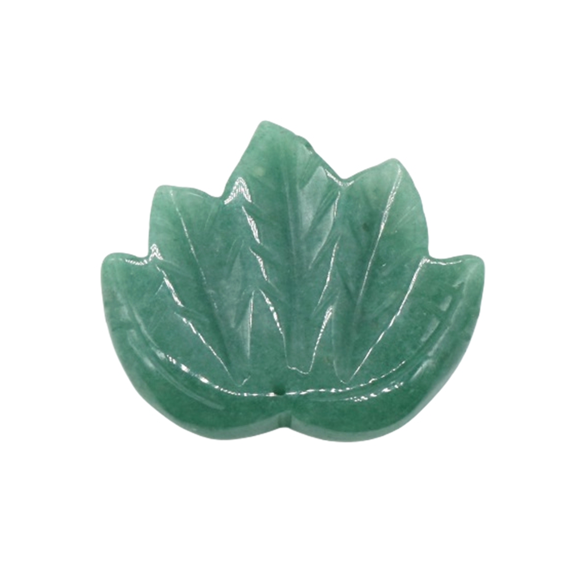 Gemstone (43x50mm) Maple Leaf Pendant for Making Jewelry Handmade Craved