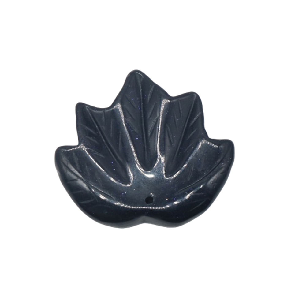 Gemstone (43x50mm) Maple Leaf Pendant for Making Jewelry Handmade Craved