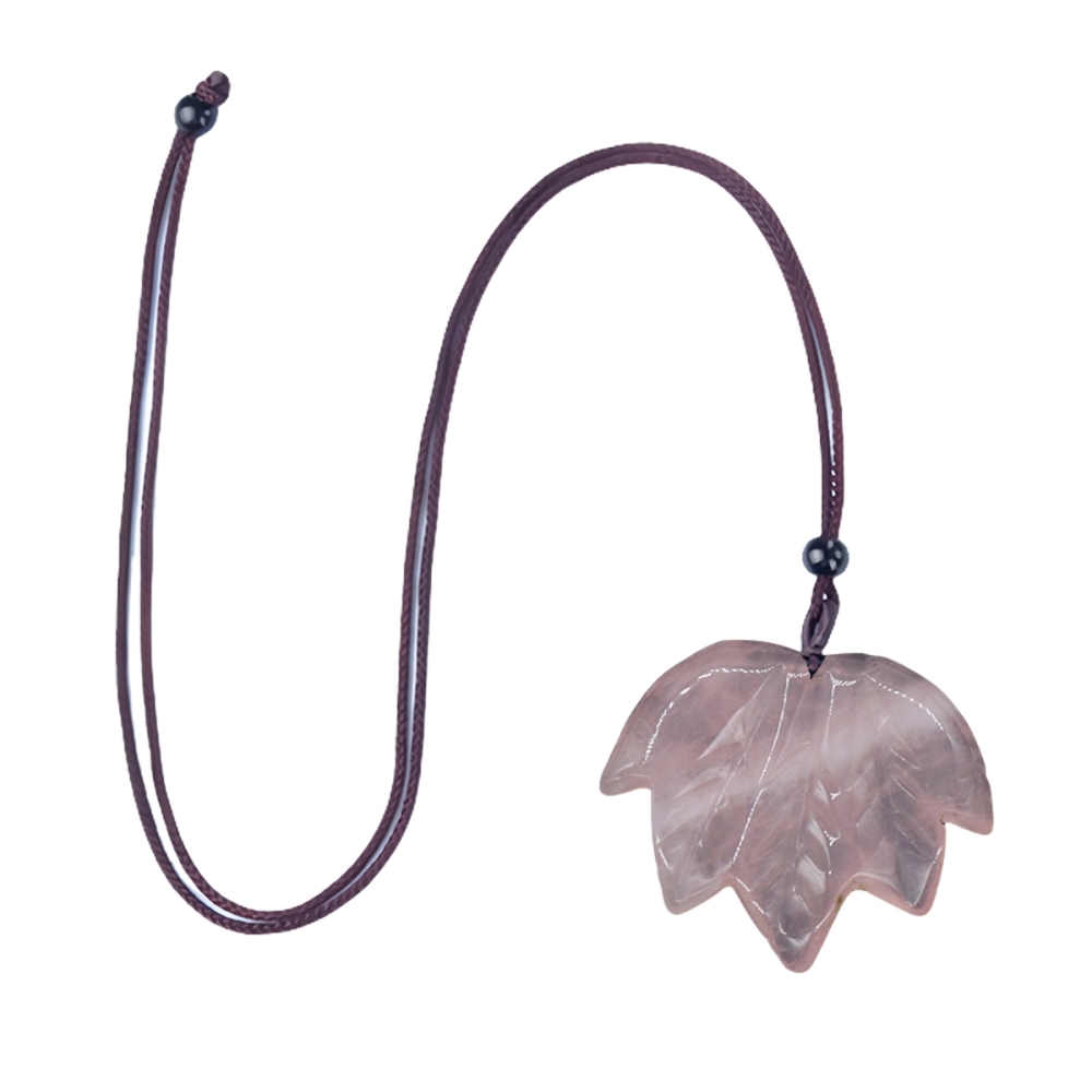 Gemstone (43x50mm) Maple Leaf Pendant for Making Jewelry Handmade Craved
